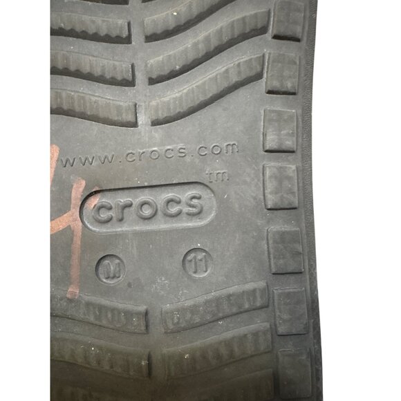 Crocs Mens Medium Flip Flops M11 Black Casual Sandals - Picture 6 of 6